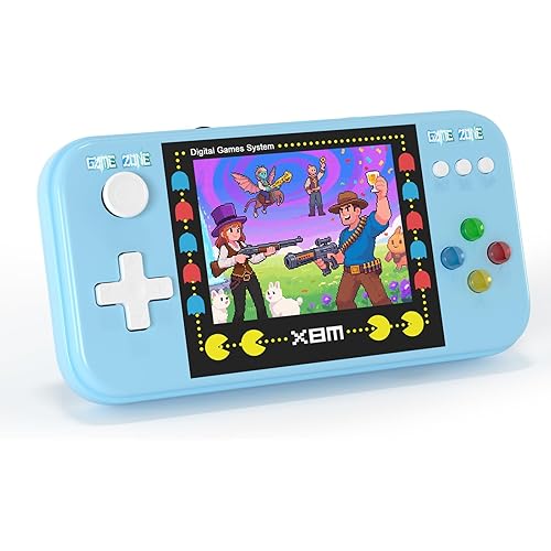 Handheld Game Console, Portable Video Game Console with 500 Retro Games, AV Output Old School Systems Plug & Play Video Games for Kids & Adults (Doubles Gaming)