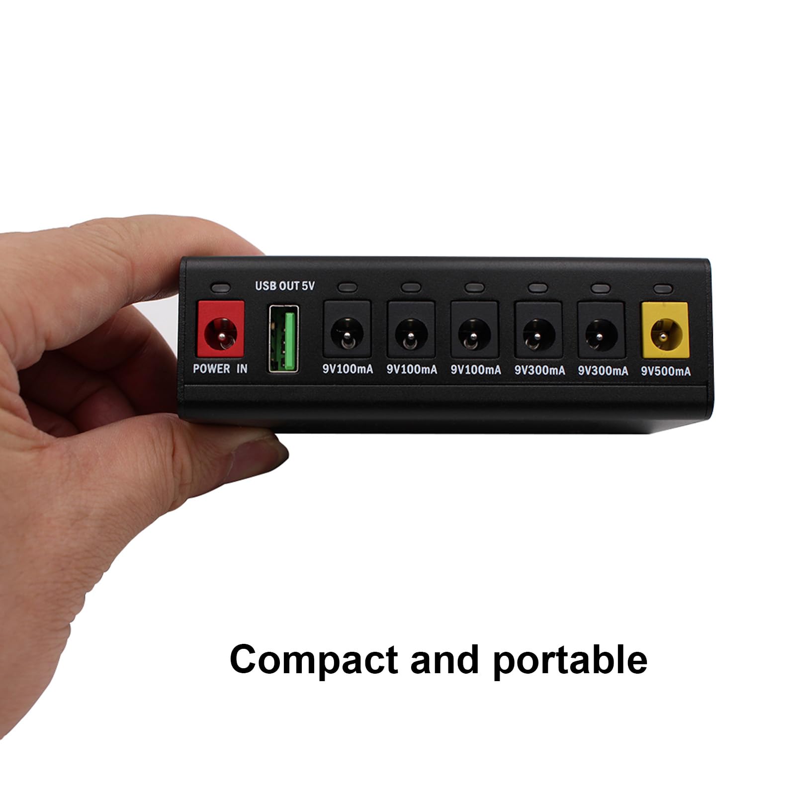 Alimentatore per Pedali per Chitarra a 6 canali con Protezione Indipendente dai cortocircuiti Indicatore di Alimentazione a LED Alimentatore per Pedali per Effetti per Chitarra Altri