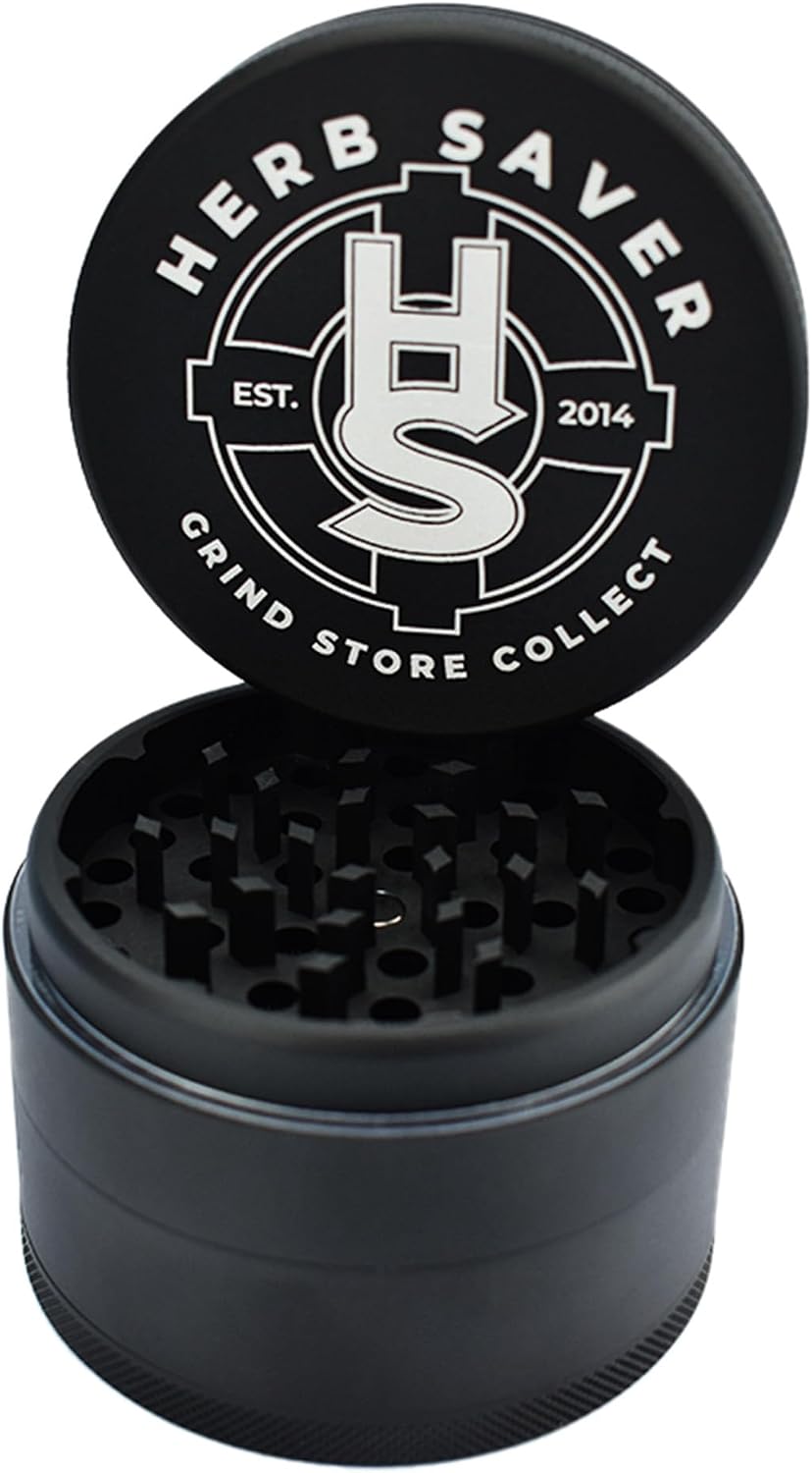 HerbSaver 2.5 Inch Aluminum Spice Grinder (Black)