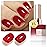 Double Rhythm 15ML Gel Polish Pure Sheer Same Color Same Bottle Soak Off Gel Polish Art Manicure Salon DIY at Home for Women (Translucent Red-A1449)