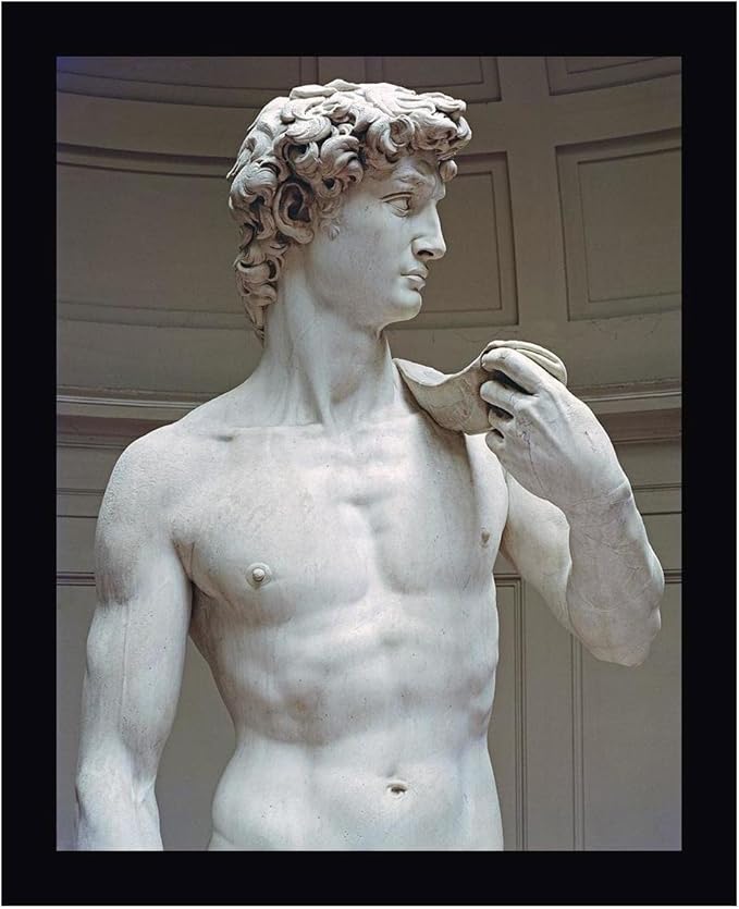 David (Detail I) by Michelangelo 29" x 36" Framed Canvas