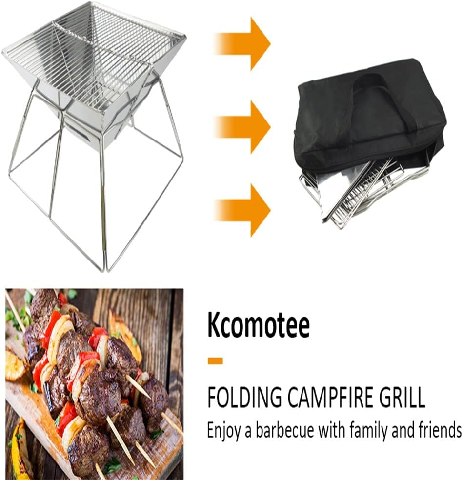 Folding Camping Grill Set Portable Barbecue Grill Stove Mini Pit for Camping Picnic Accessories