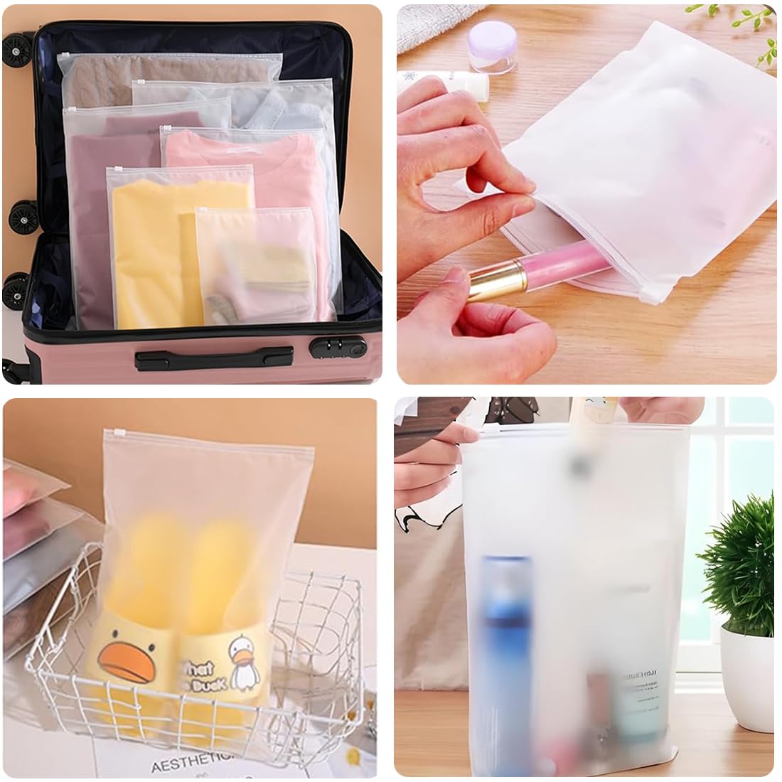 Sacchetti Viaggio Impermeabili KEYRI - 20 Pezzi | 2 Misure Per Vestiti E Accessori | Design Floreale - Foto 6