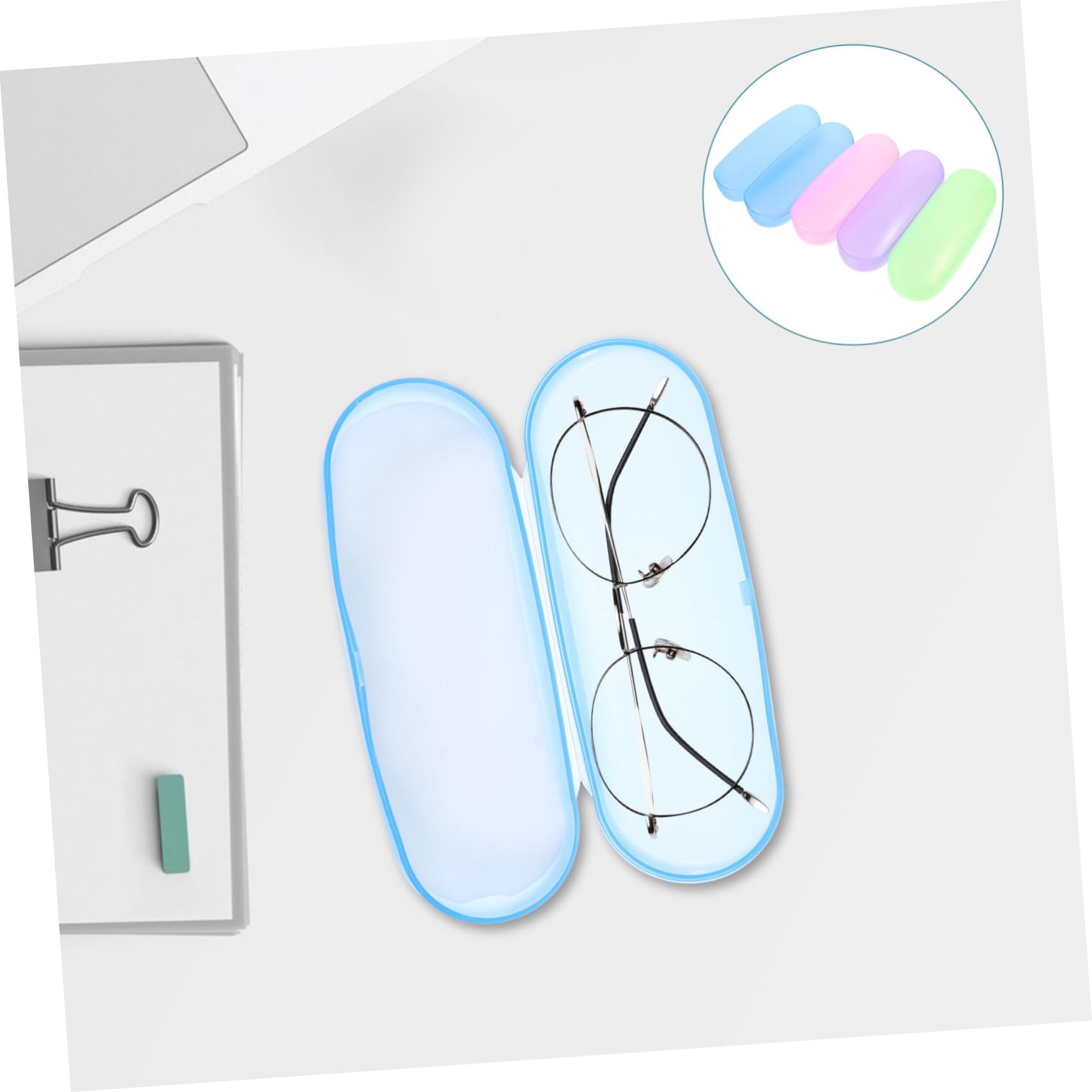 WOFASHPURET Glasses Case Set 5pcs Soft Travel Case for Eyeglasses Scratch Compact and Easy to Carry