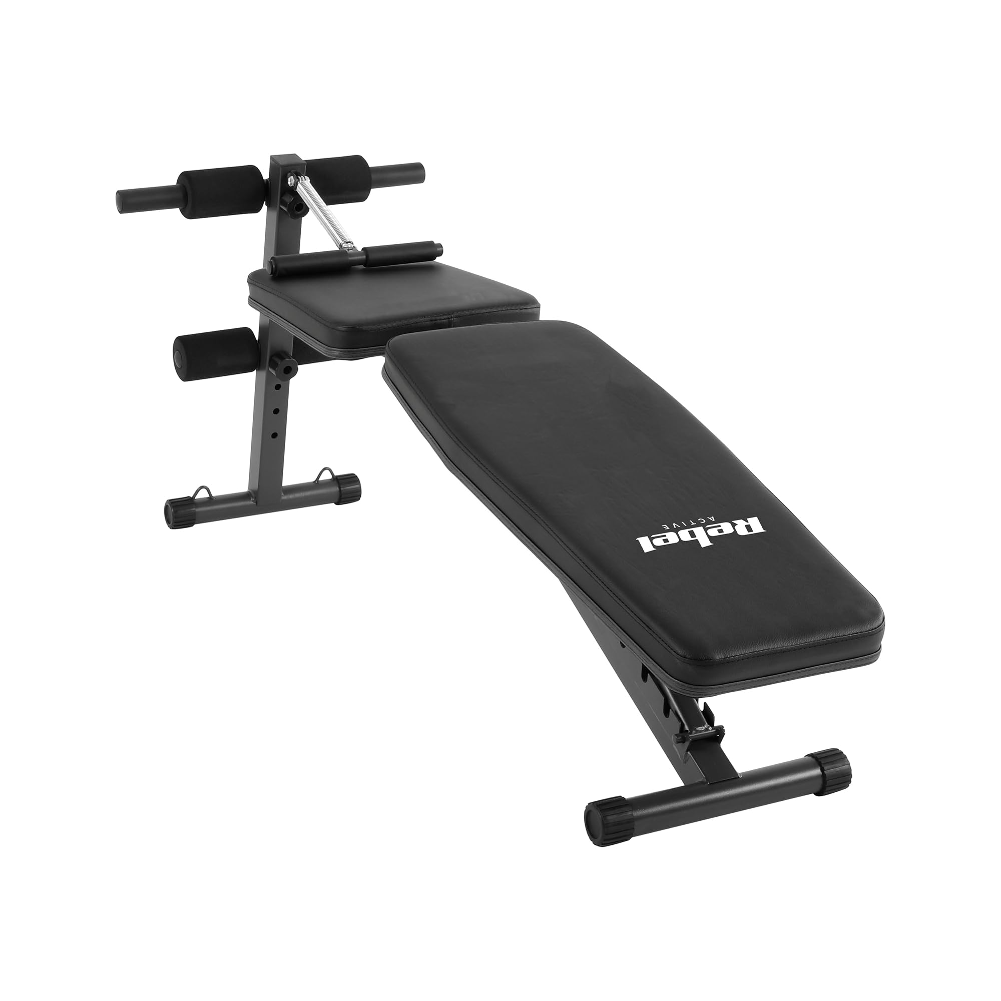 Panca da allenamento inclinata regolabile con blocco gamba e elastici REBEL ACTIVE RBA-2003