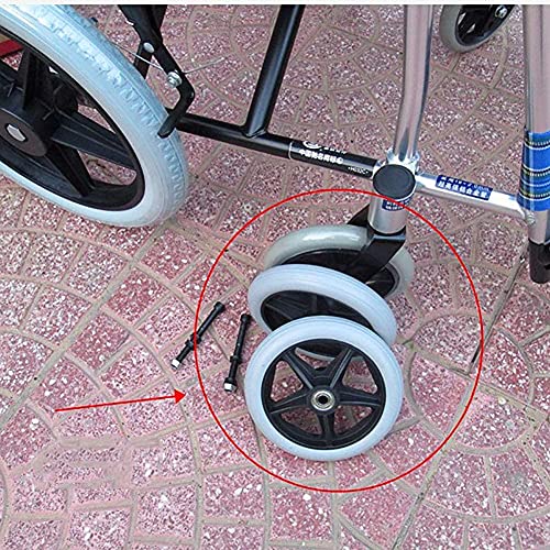 2 stuks rolstoelen zwenkwielen vervangende wielen voorste zwenkwielen montage voor rolstoelen, rollators, rollators, 2… - Image 3