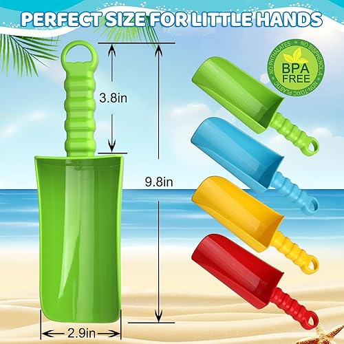 Miniatura 3 de Dilabnba Palas grandes de arena de playa de 9 pulgadas, juguetes para niños y adultos, pala de arena sólida de 9 pulgadas para niños pequeños,