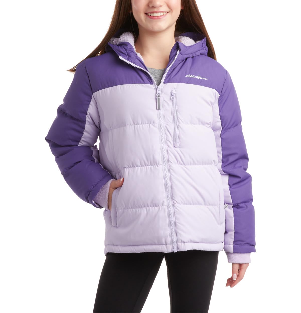 Eddie Bauer Girls' Winter Jacket - Heavyweight Quilted Down Jacket - Insulated Hooded Outerwear Coat for Girls (5-20)