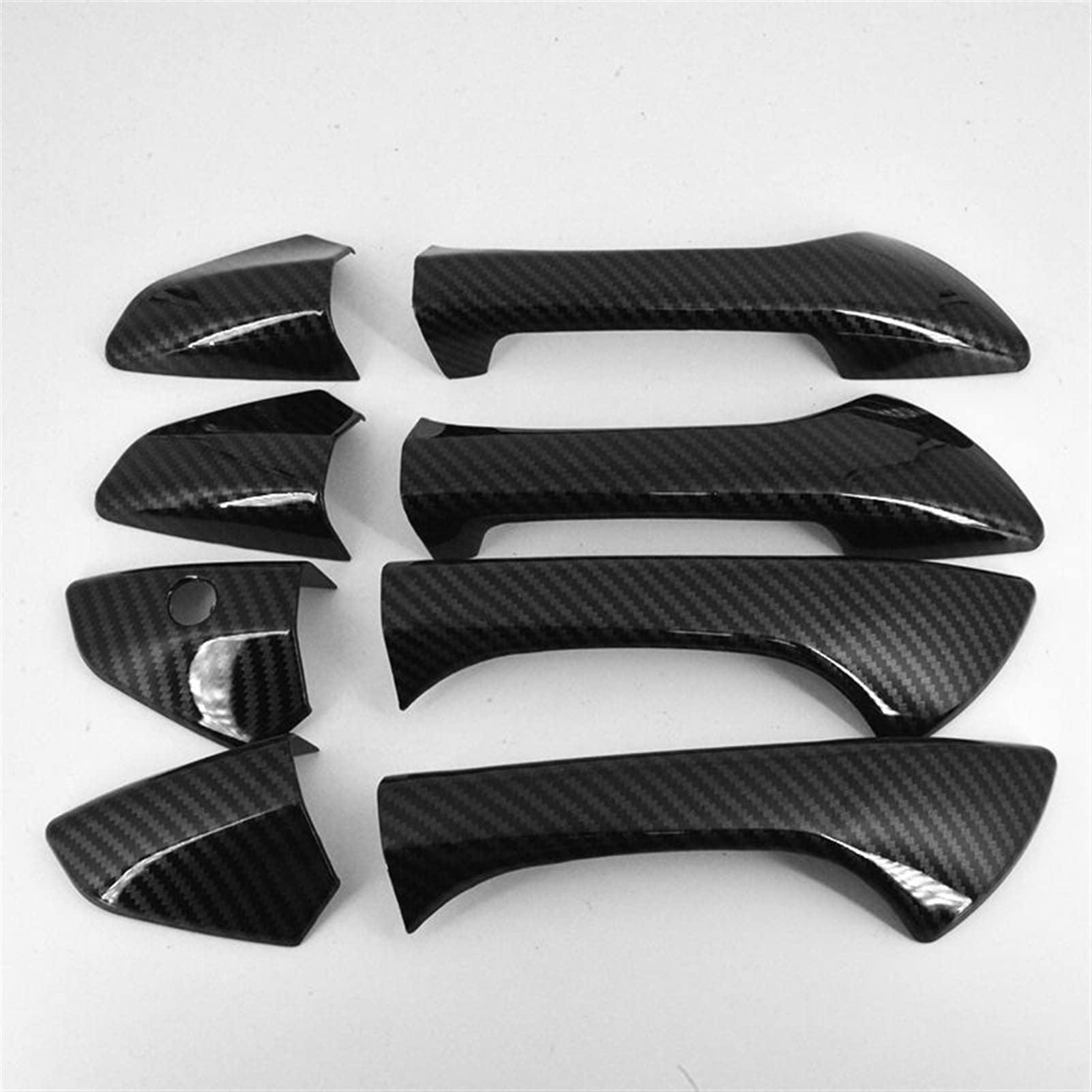 Rinkteea 3 Exterior Car Door Handle For Accord 2008-201 Carbon Fiber Chrome Car Side Door Handle Cover Sticker Styling Accessories(3)