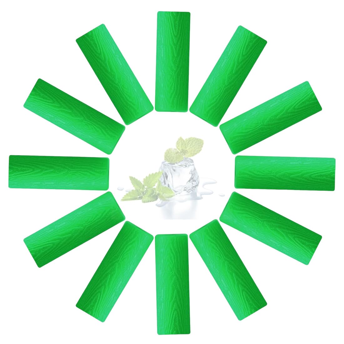 Chewies Aligneurs : 12 Pièces Silicone Vert 3.5Cm X 1.1Cm. Pour Sièges Aligneurs Et Gouttières Orthodontiques. Accessoire Masticatoire Rééducation.