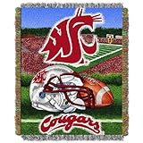 Northwest NCAA Washington State Cougars Unisex-Adult Woven Tapestry Throw Blanket, 48' x 60', Home Field Advantage
