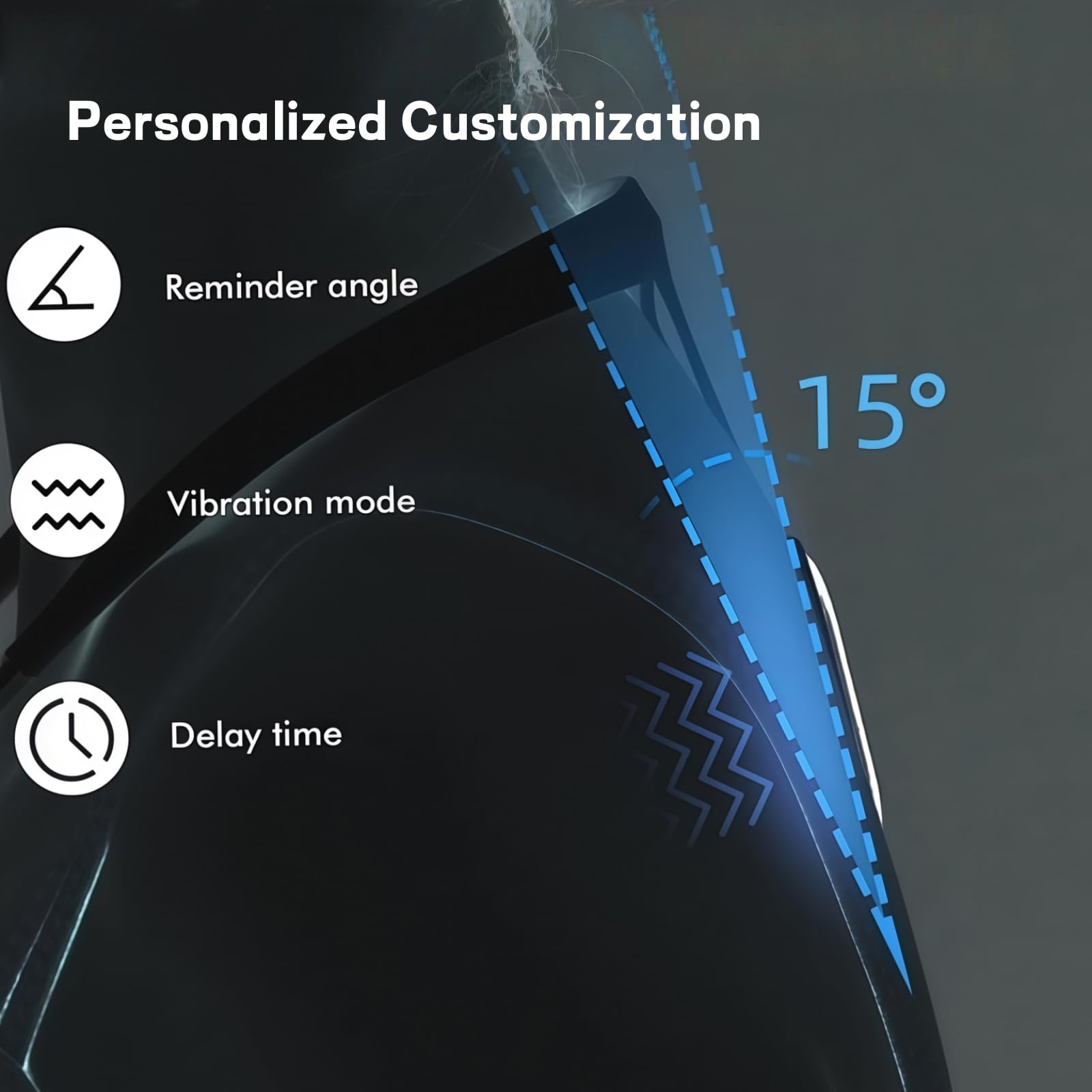 Correttore Di Postura Con Cinturina Regolabile Smart Vibration Reminder Braces Posteriori Superiori, Controllare La Postura In Tempo Reale, Senza Cinturine, Migliorare La Salute E Il Temperamento