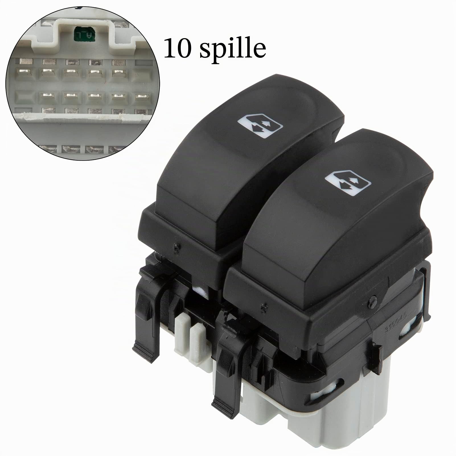 Alzacristallo elettrico Pulsante Interruttore 8200214939 Anteriore Sx Lato Driver per Clio 3 Symbol Modus Twingo 214939