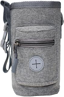 Bolsa de petisco para cães Bolsa para petiscos para cães Bolsa de cocô embutida Dispenser acessórios para caminhada para cães Bolsa portátil para cães de estimação Bolsa para comida para cães com cordão ao ar livre com alça ajustável