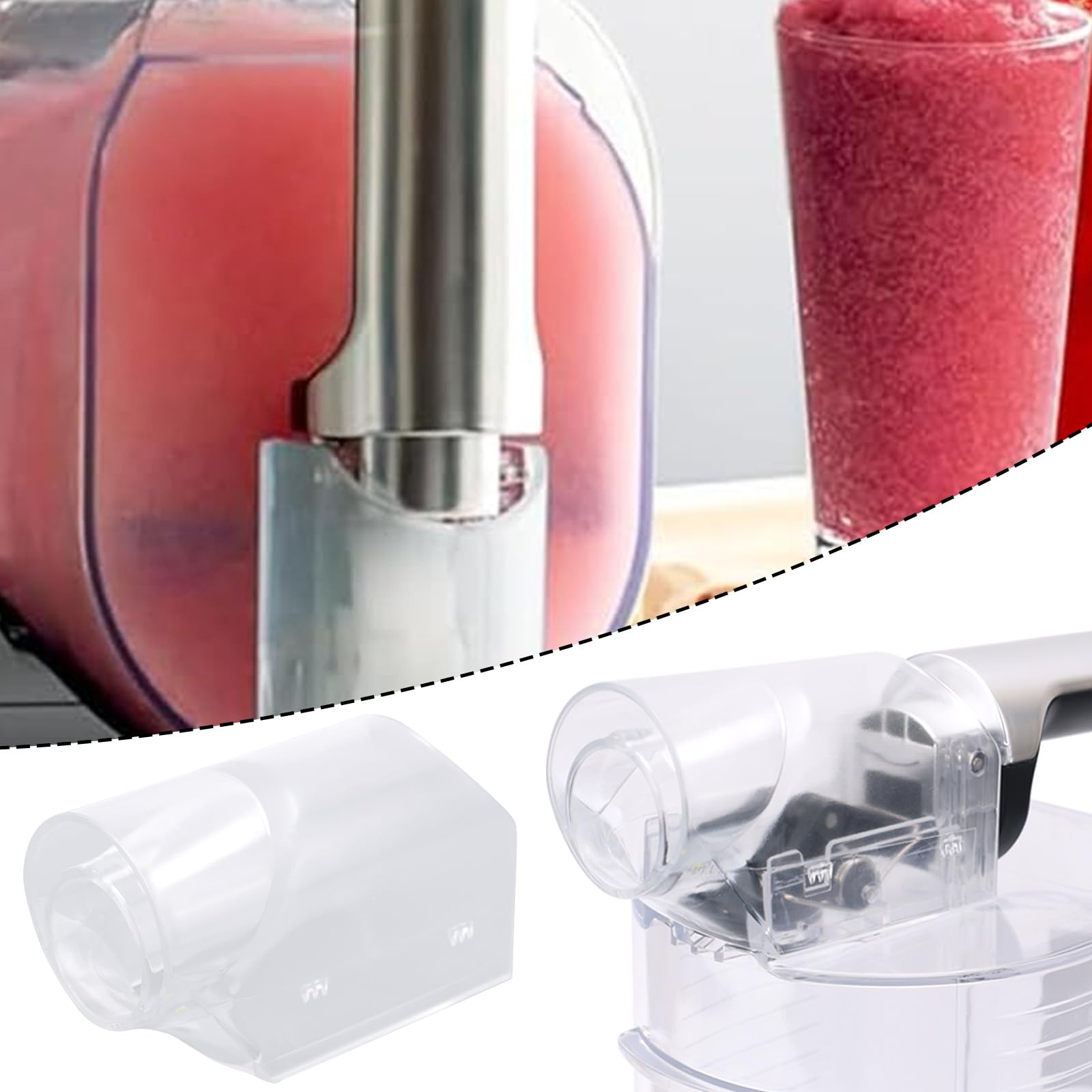 Ersatzauslauf für Ninja Slushie FS300/FS301C/FS301, transparenter Ausgießer, kompatibel mit Ninja Frozen Drink & Slushie Maschinenzubehör