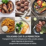 SEVERIN Friteuse à air chaud « Max Zone Flex », Friteuse sans huile avec technologie à air chaud, Air fryer à panier modulable de 9 L, Multicuiseur avec 10 programmes, Noir, FR 9599 - 7