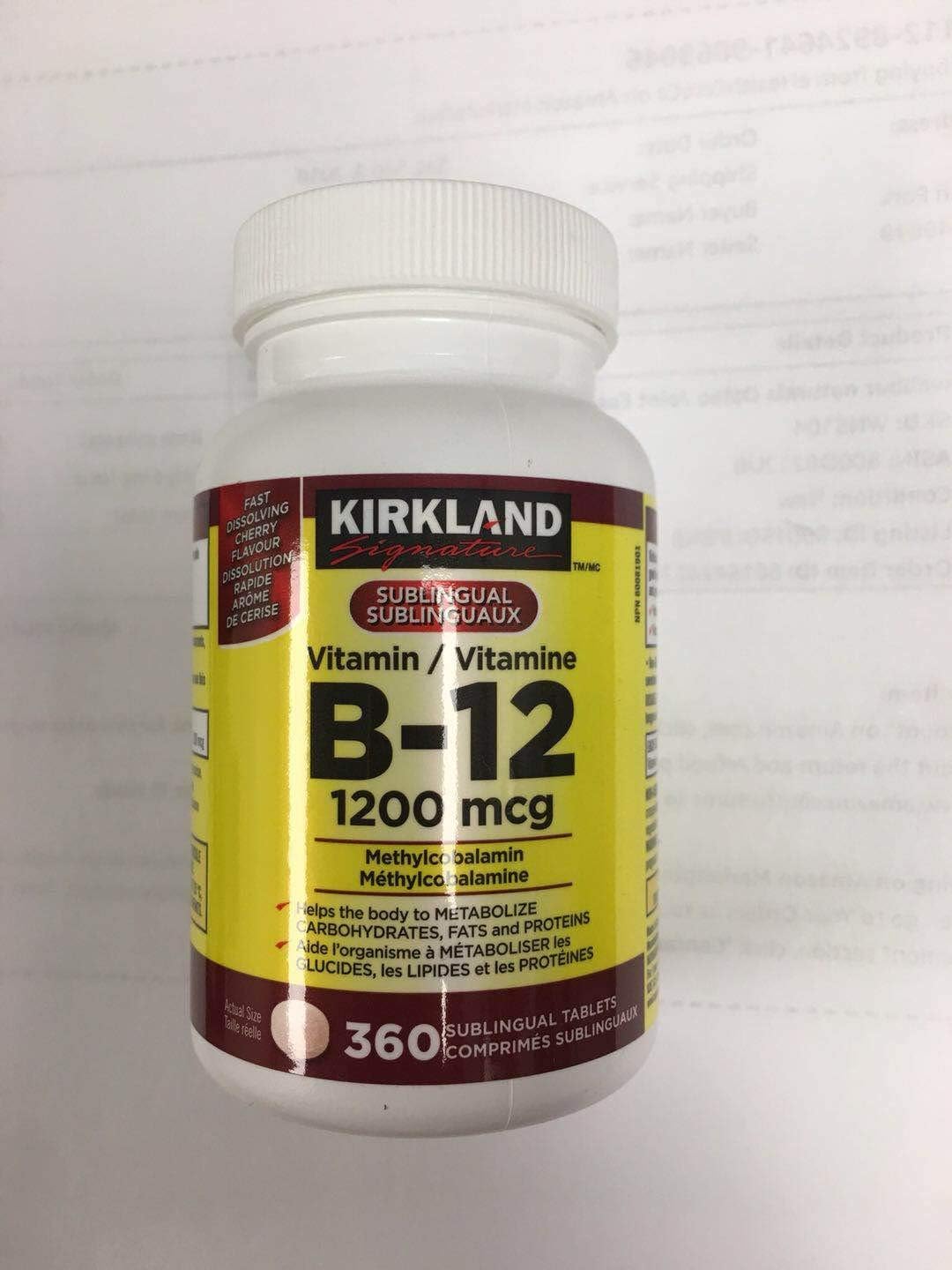 Kirkland Signature Vitamin B12, Helps to Maintain the Body's Ability to