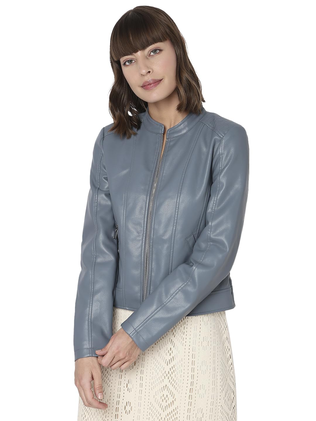 vero moda Mock Collar Biker Jacket-picture-16