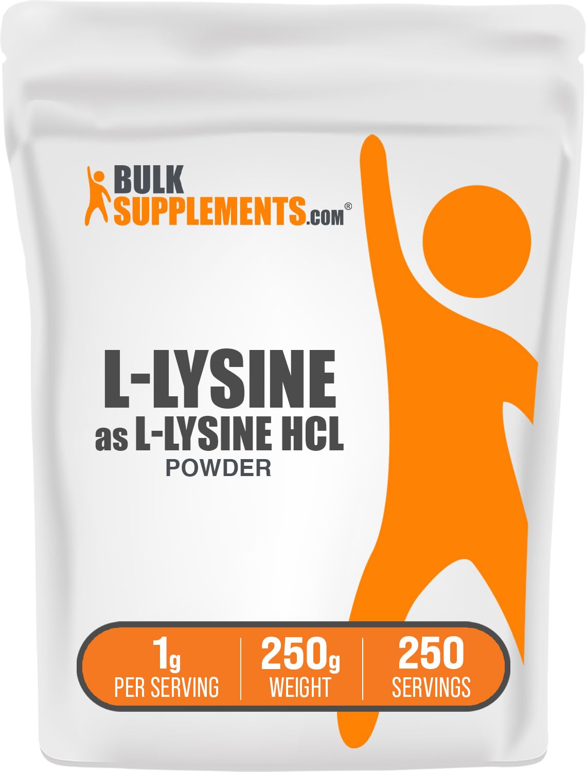 BulkSupplements.com L-Lysine Powder - Lysine Supplement, Essential Amino Acid, for Immune Support - Gluten Free, 1g per Serving, 250g (8.8 oz) (Pack of 1) 8.82 Ounce (Pack of 1)