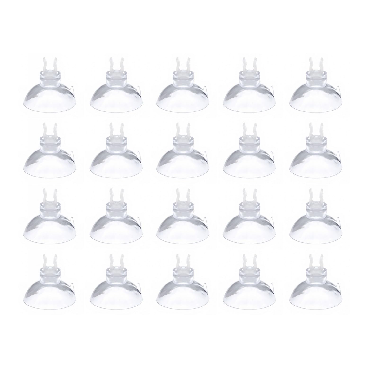 JZK 20PCS Clip a ventosa per acquario per tubo dell'aria dell'acquario da 4-6 mm, ventosa per tubo dell'aria per acquario, tubo della compagnia aerea Morsetto trasparente per supporto del tubo dell'ar