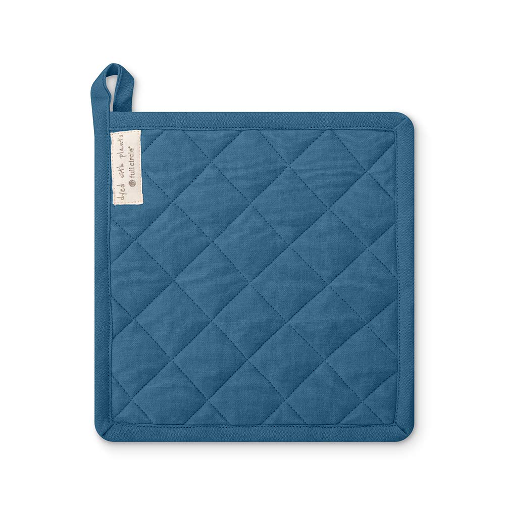 Full CircleKind Collection Plant-Dyed Organic Cotton, Trivet, Indigo