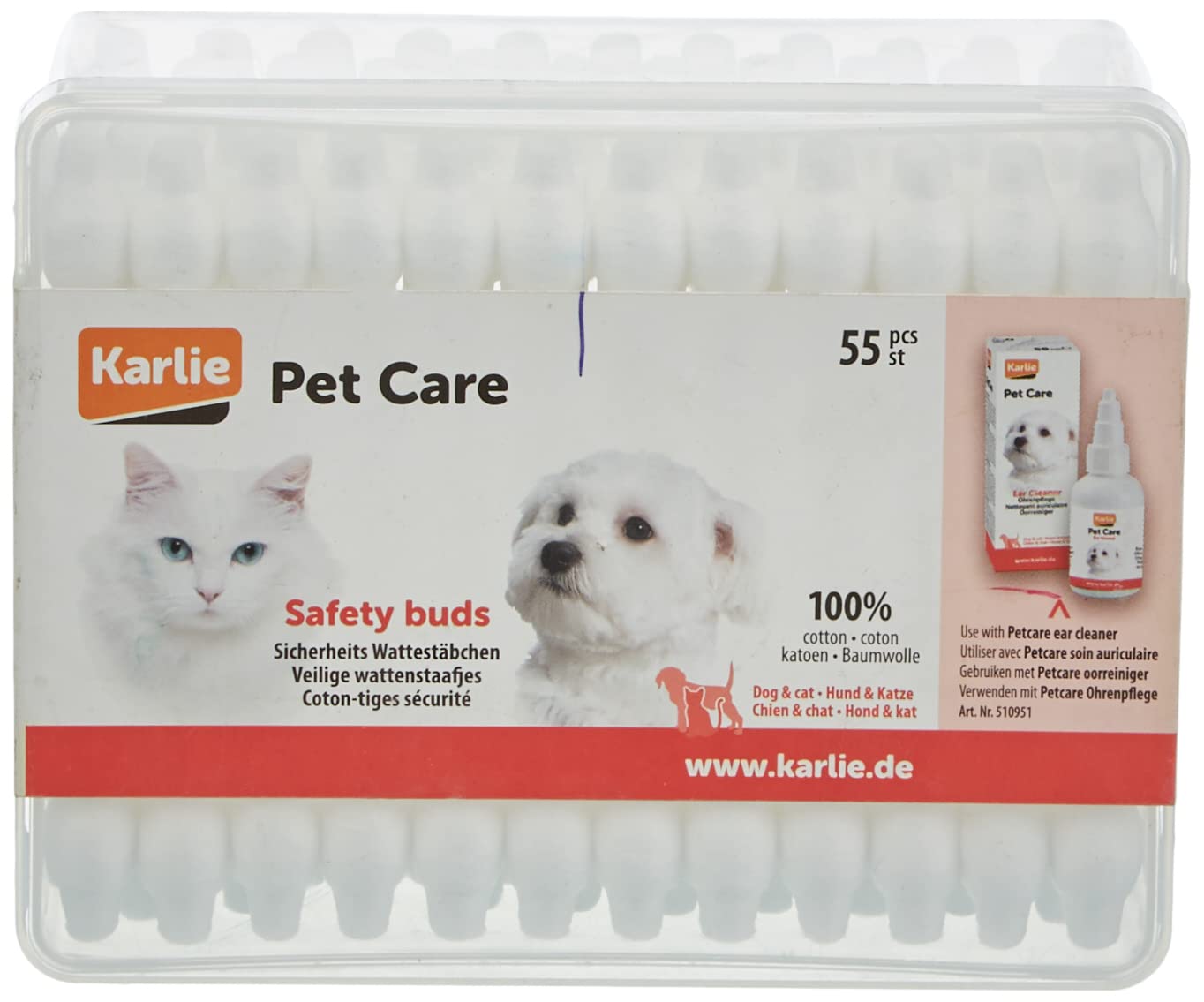 Karlie Kedi-Köpek Kulak Temizleme Çöpü, 55'li