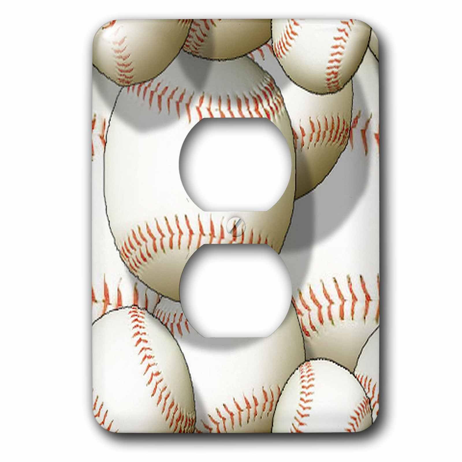 Baseball cache de prise 3dRose lsp_63046_6 pour décoration murale