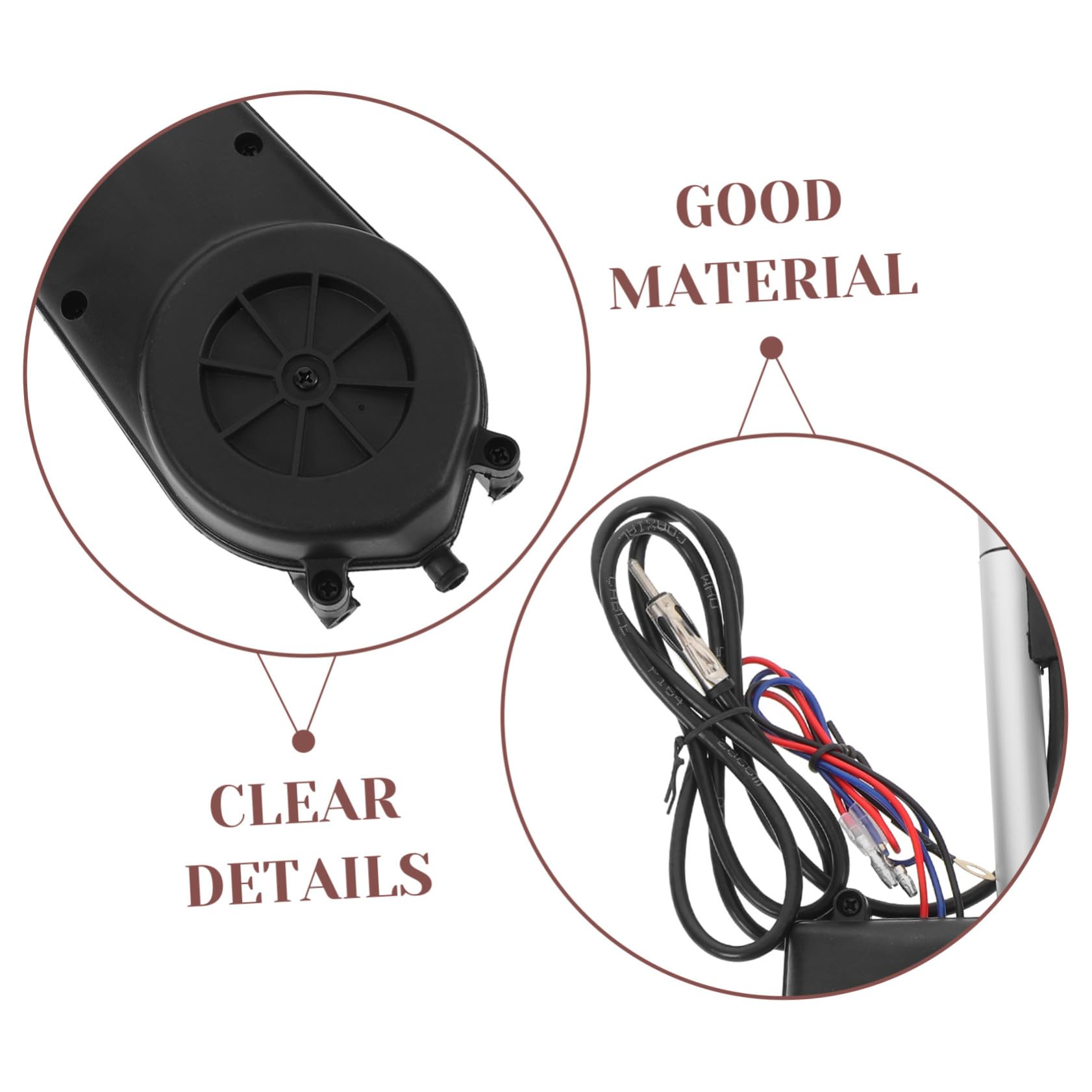 ABOOFAN Antenne Radio Automatique Télescopique pour Voiture, en Métal et Plastique, à Commande à Distance, Remplacement pour Radio Am/FM, Usage Automobile