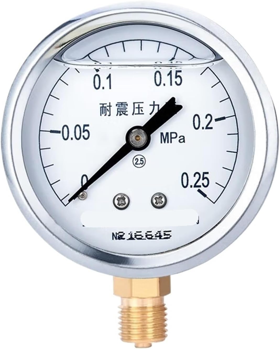 YTN-60 Radial Seismic Pressure Gauge Oil-Filled Pressure Gauge 2.5 Level air Pressure Hydraulic Oil Pressure Gauge Water Pressure Gauge 0-25mpa(-0.1+0mpa)