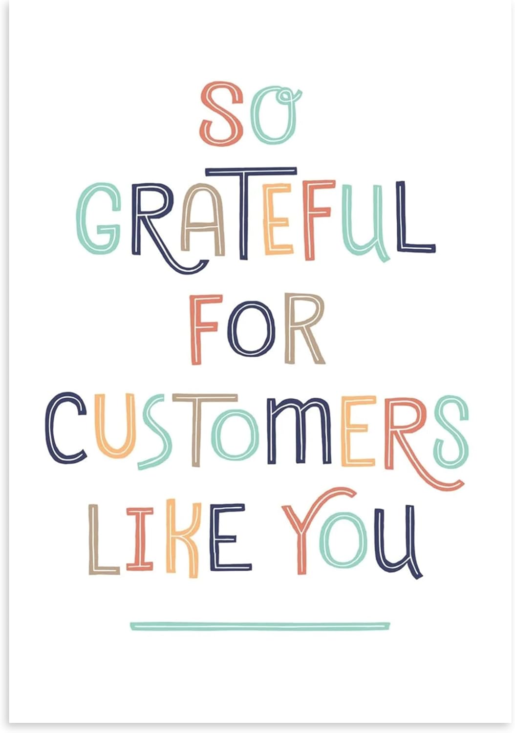 Hallmark Business Bulk 25 Pack Thank You Cards for Customers (Grateful for You), 5 x 7 Cards, Message Inside, Envelopes Included