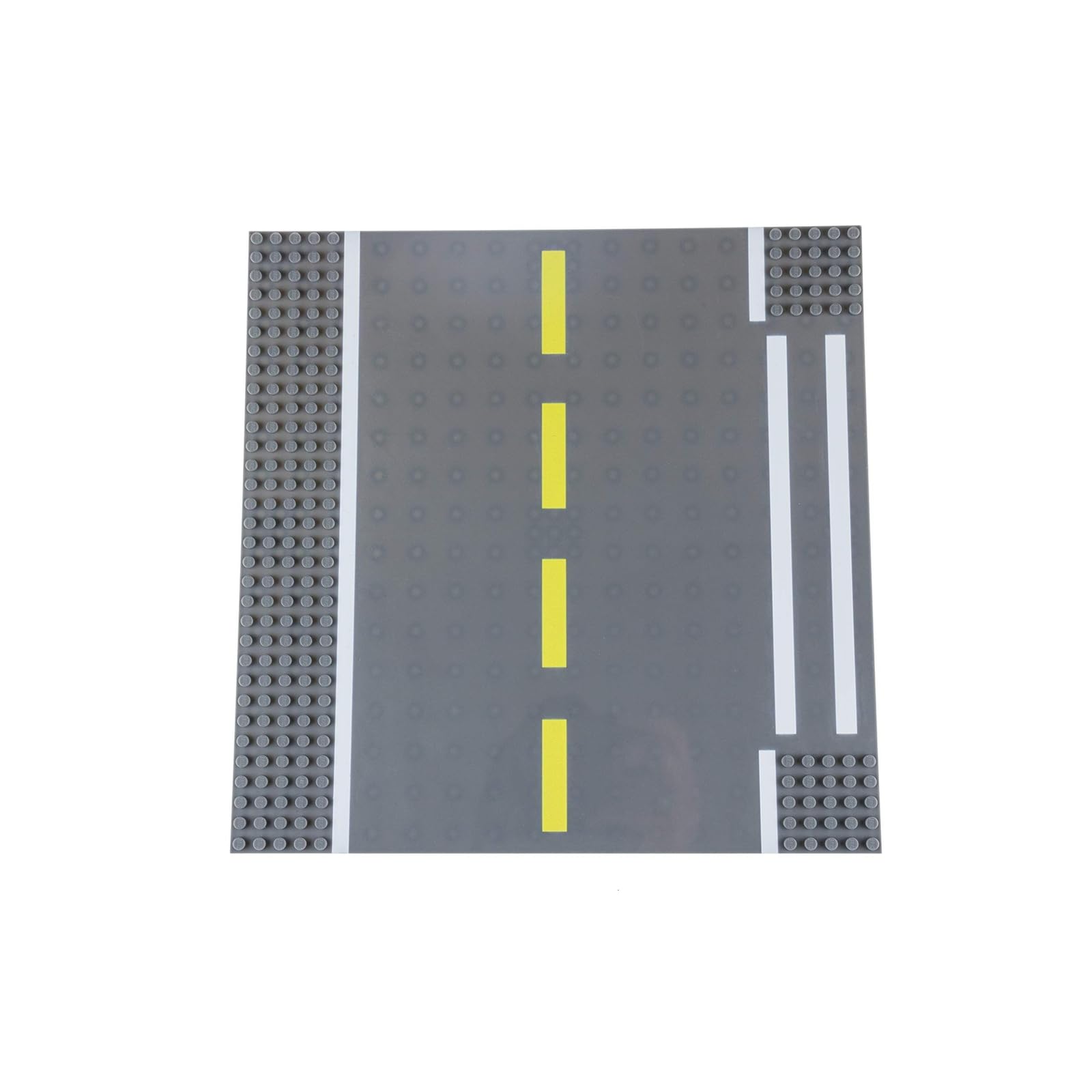 Road Baseplates 25x25cm Building Brick Base Plate | Compatible with LEGO Blocks, Compatible with LEGO Base Plates | Building Bases for City Roads, Towns and Garages and More | One 3-Way Intersection