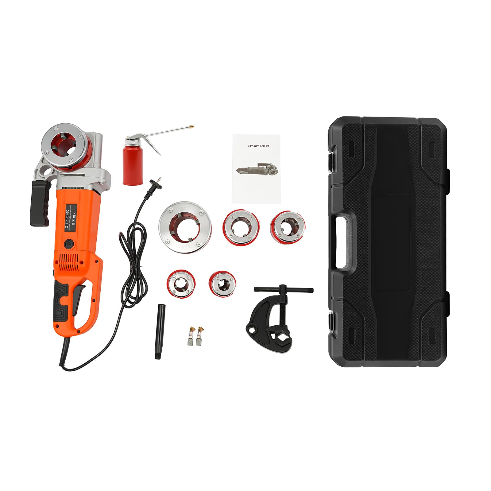2300W Rohrgewindeschneider Set Elektrisch Rohrgewindeschneidmaschine Mit 1/2, 3/4, 1, 1-1/4, 1-1/2, 2 Zoll Sterben Tragbar Gewindeschneidmaschine Für Heimwerker