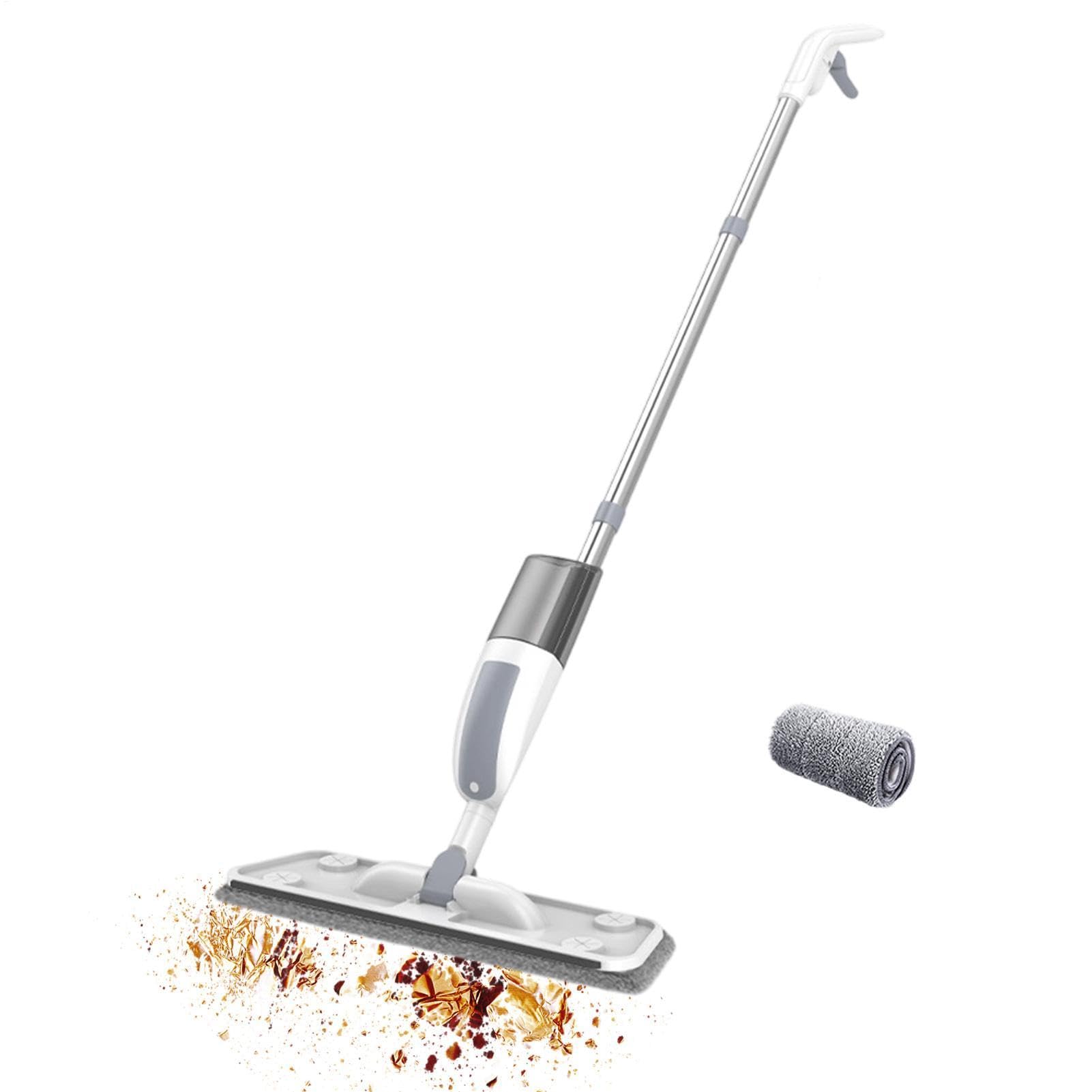 Mopa Con Pulverizador Herramienta De Limpieza Para El Hogar Que Sirve Tanto | Mopa plana para suelos para Dormitorio Apartamento Suelo Laminado Baldosas H