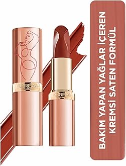 L'Oréal Paris Color Riche Satin Smooth Lipstick, Moisturising Pure Pigment Lip Colour, With Omega 3 & Vitamin E, 182 Extreme