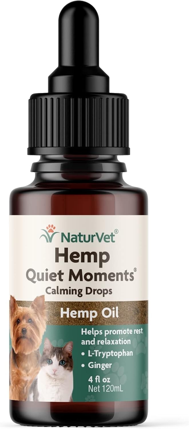 NaturVet Hemp Quiet Moments Calming Drops Enhanced