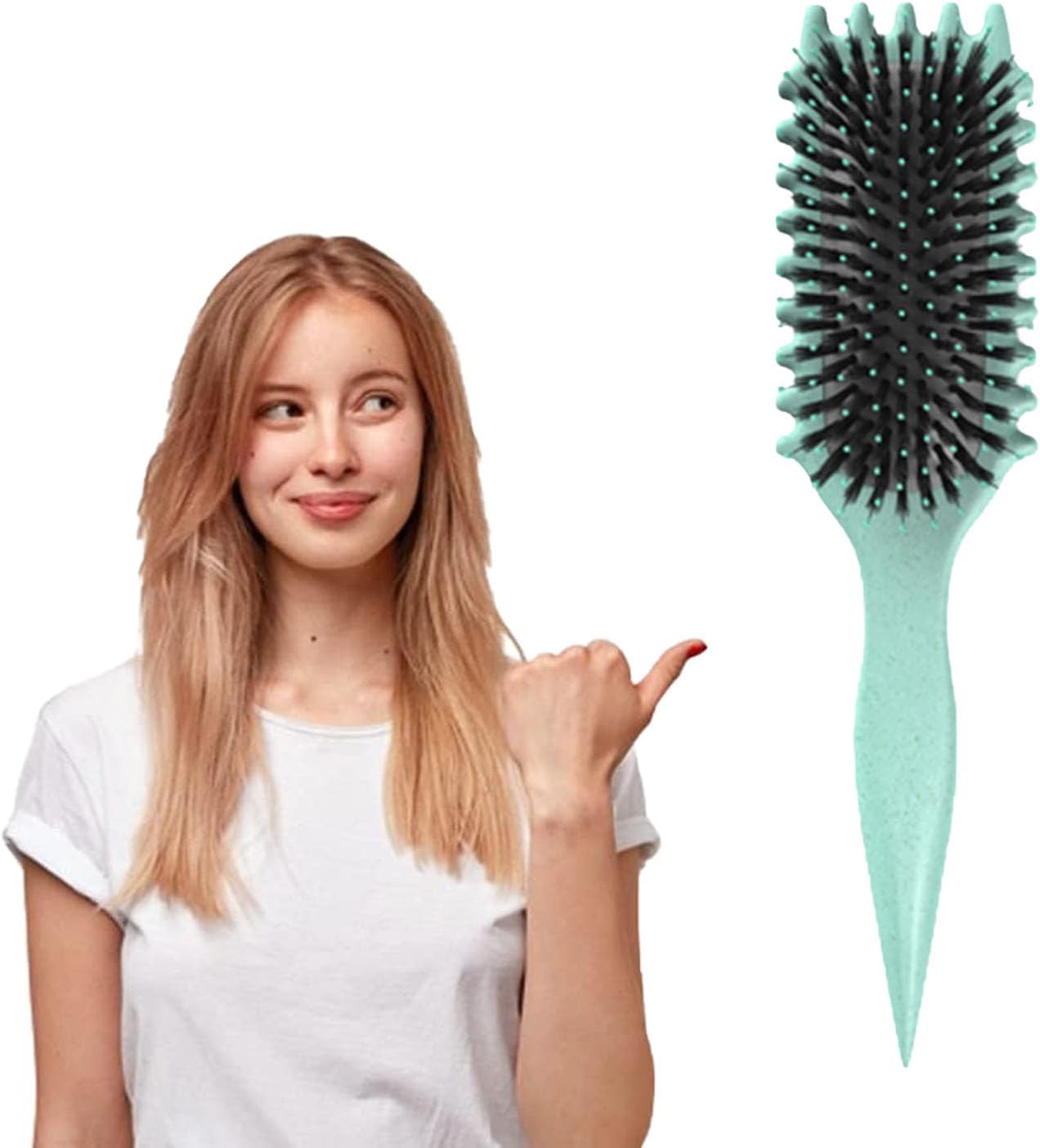 NILUTO Bounce Curl Brush, Curl Defining Brush Bounce Curl Defining Brush for Men Women Shaping