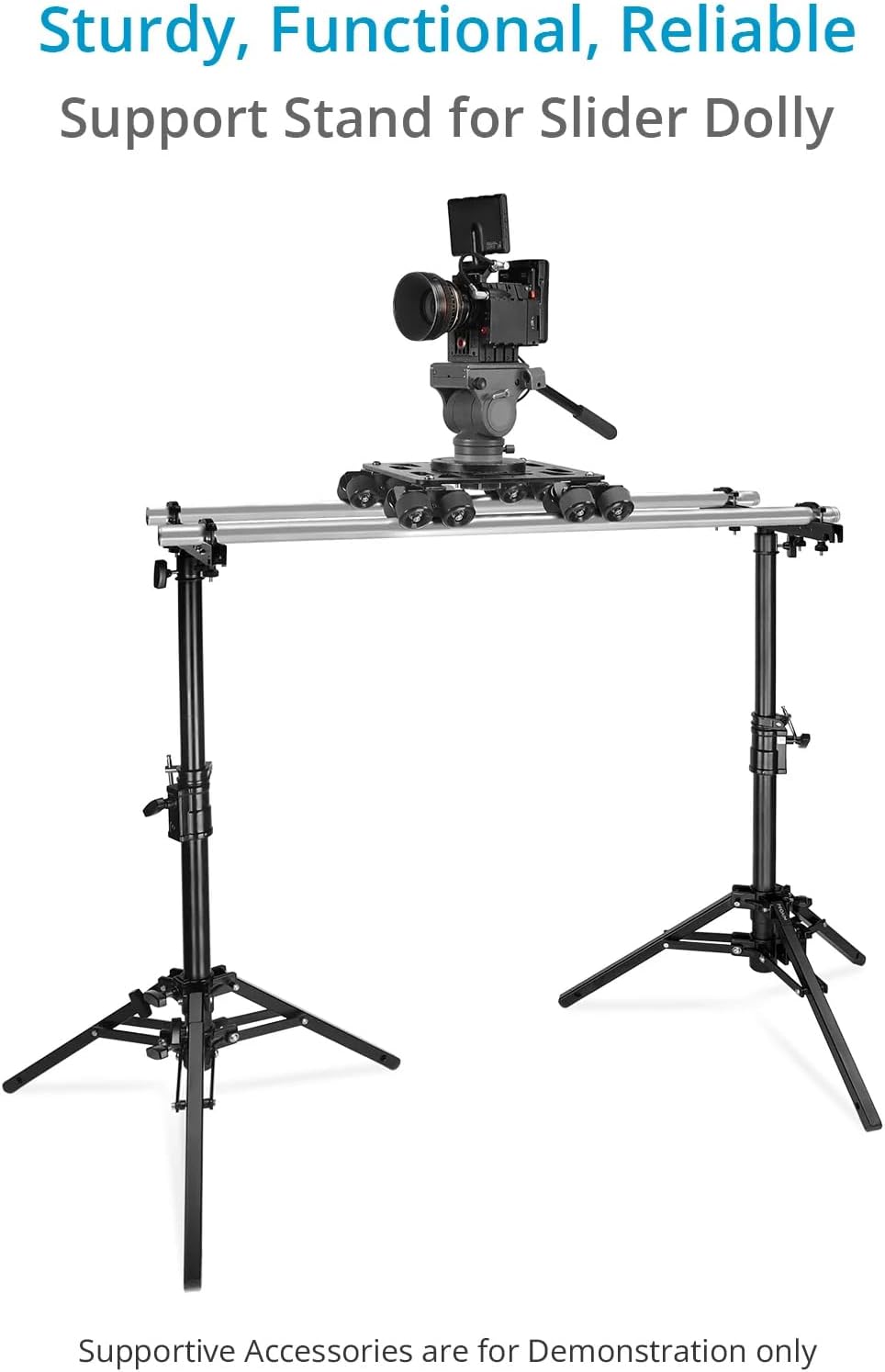 PROAIM 44” Camera Slider Stand with Junior Pin (1-1/8" Receiver). Payload- 36kg/79.2lb. Includes 2 Levelling Legs & Quick Memory Collar (P-SLSD-01)