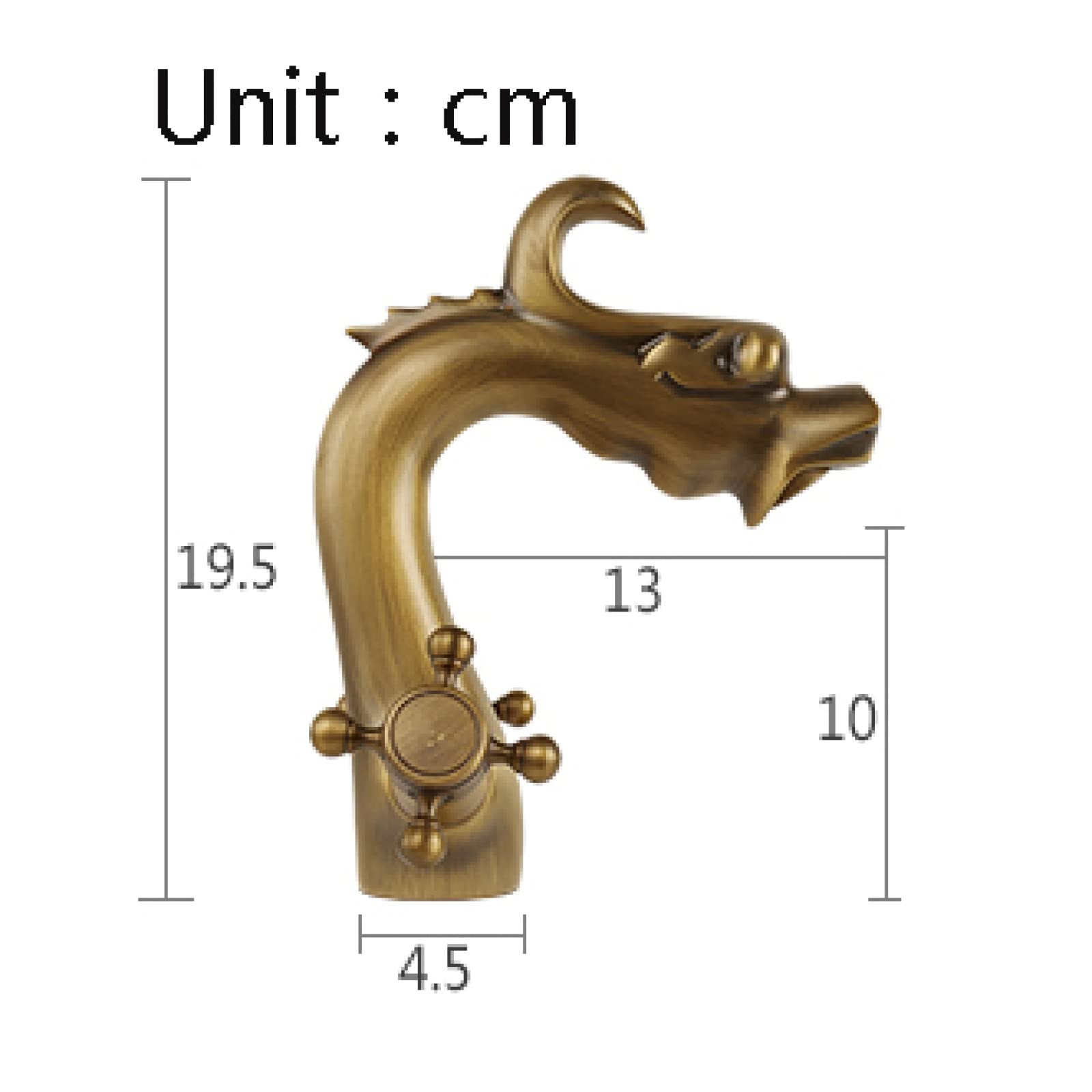 Amazon.com: NOVOCE Retro Brass Bathroom Faucet,Cross Knobs,Antique