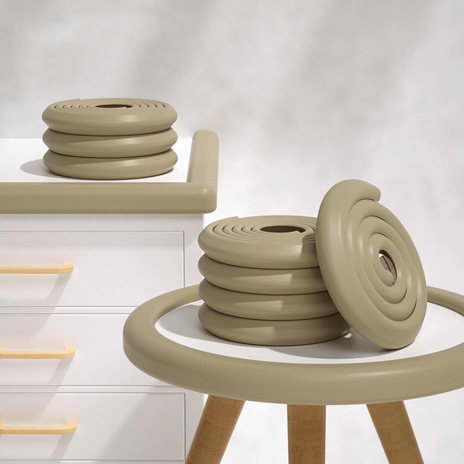 Protezioni Angolari in Schiuma per La Sicurezza Dei Bambini, Protezioni Autoadesive a Forma di L per Bordi di Mobili e Tavoli, Adatte a Mobili di Diverse Dimensioni(Gray,20m)