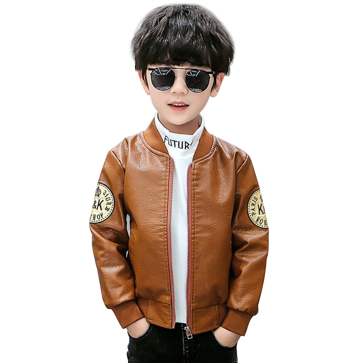 Kinder Lederjacke Mit Nieten - Coole Motorradjacke Für Jungen & Mädchen
