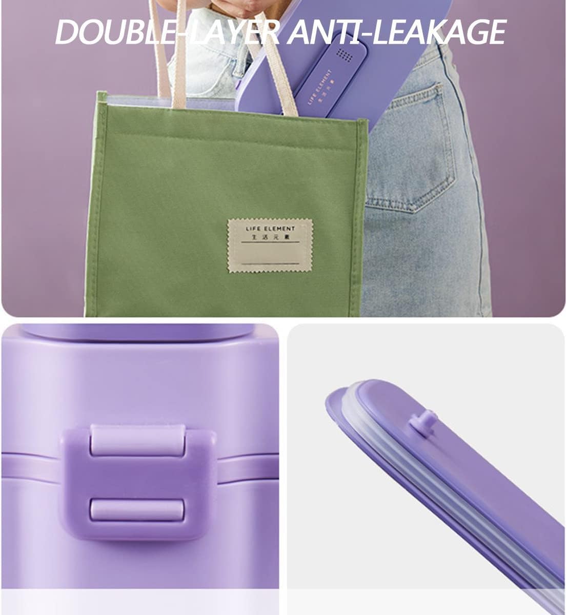 Boîtes Luh Chauffées pour Adultes, Rechargeables sans Eau, Stockage Au Froid Et Fraîcheur 3h, Batterie De Grande Capacité, Chauffe-Aliments Portable en Acier Inoxydable, A