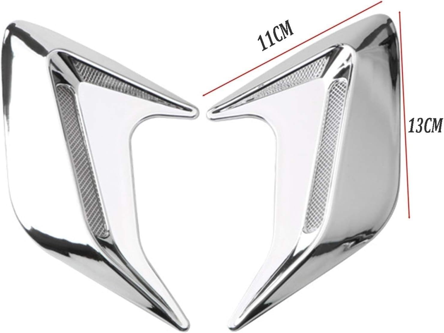Automotive Accessories Car Air Intakes 2 Pcs Silver Hood Scoops Vents Hood Vent Scoop Covers