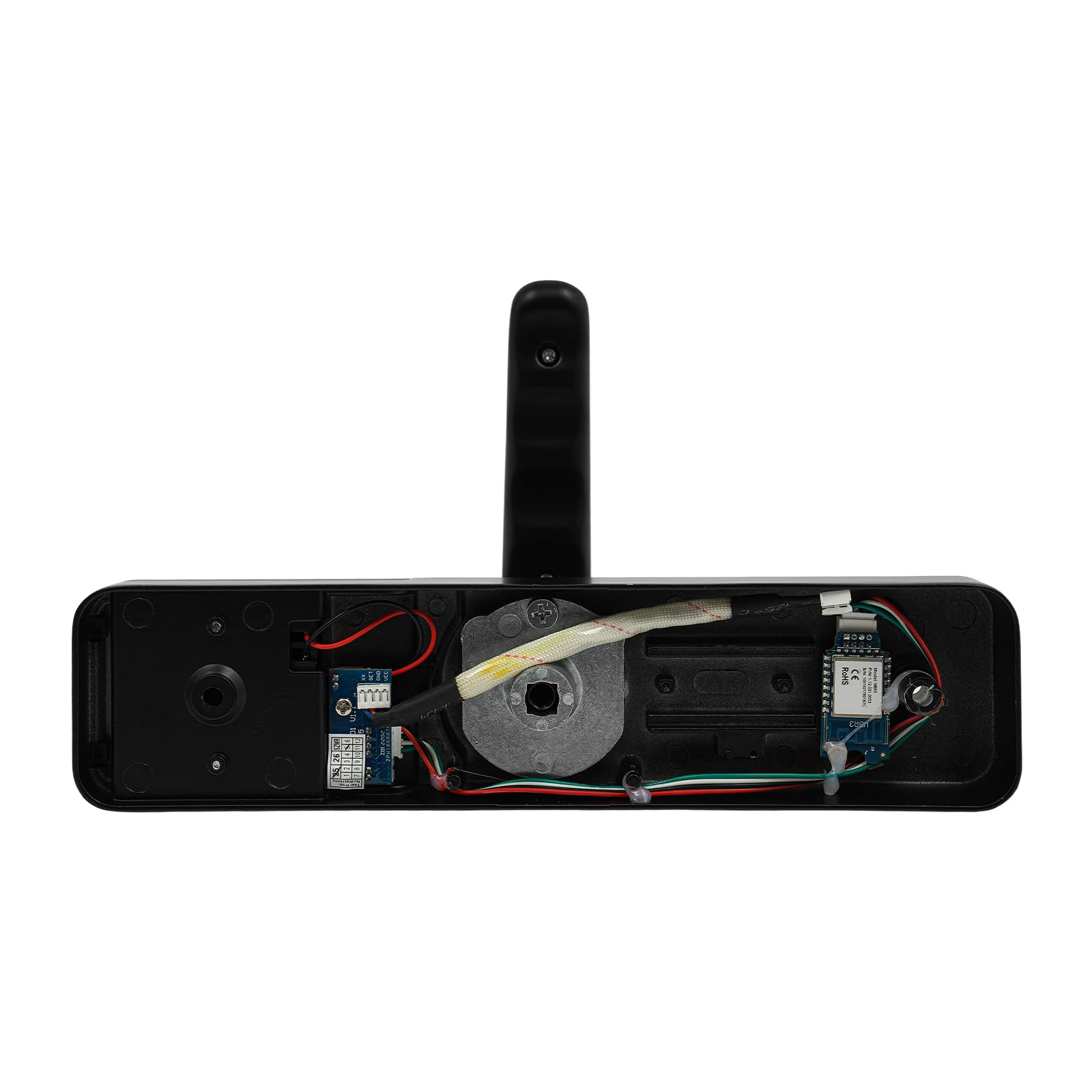 Intelligentes Türschloss,5-in-1 Elektronisches Türschloss mit Fingerprint + Code + Schlüssel + Karte + temporäres Passwort,App-Steuerung Smart Riegelschloss für Haustür 35-50mm (schwarz)