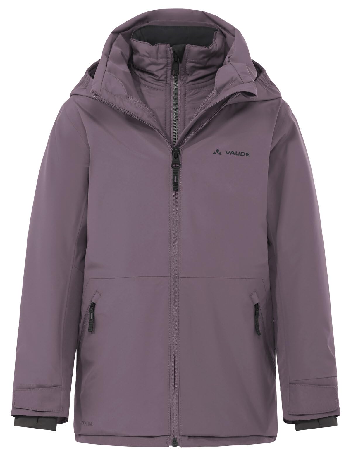 VAUDE Kids Casarea 3 en 1 Jacket II, práctica chaqueta infantil 3 en 1 para temperaturas frías y clima cambiante, impermeable, cortavientos y transpirable