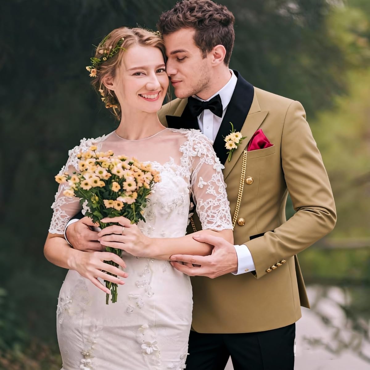 Men's 2 Piece Double Breasted Suits Tuxedo for Men Slim Fit Suit Formal Wedding Prom - Image 7