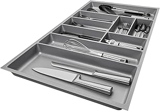 SO-BOX 3 Cutlery Tray Width 79.1 cm, Depth 47.3 cm with Silver Grey Canvas Structure for 90 Drawers from Nobilia August 2012 and Other Kitchens