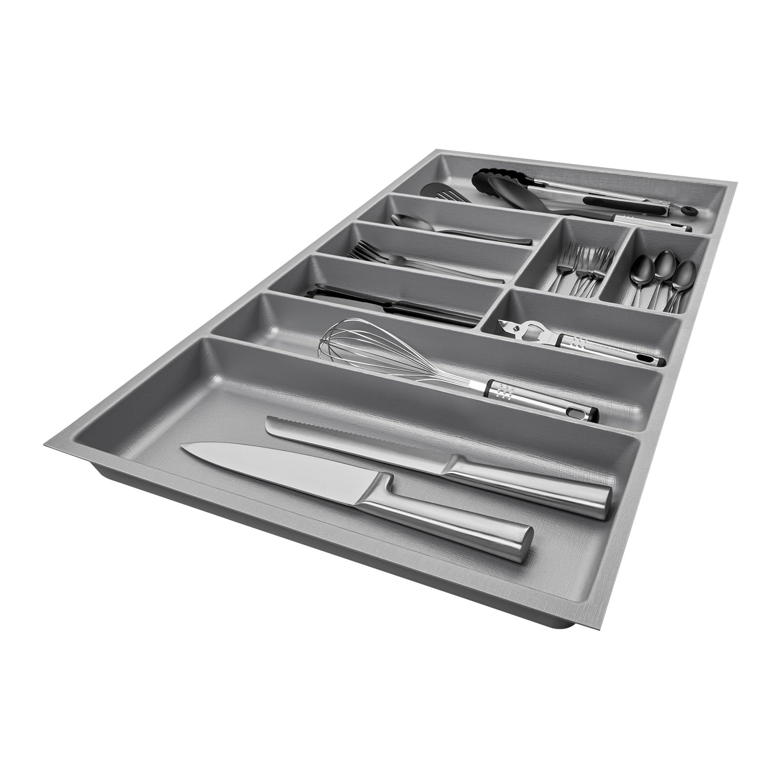 SO-BOX 2 Besteckkasten, Silbergrau, B=80,9 x T=46,2 cm, mit Kanvas-Struktur
