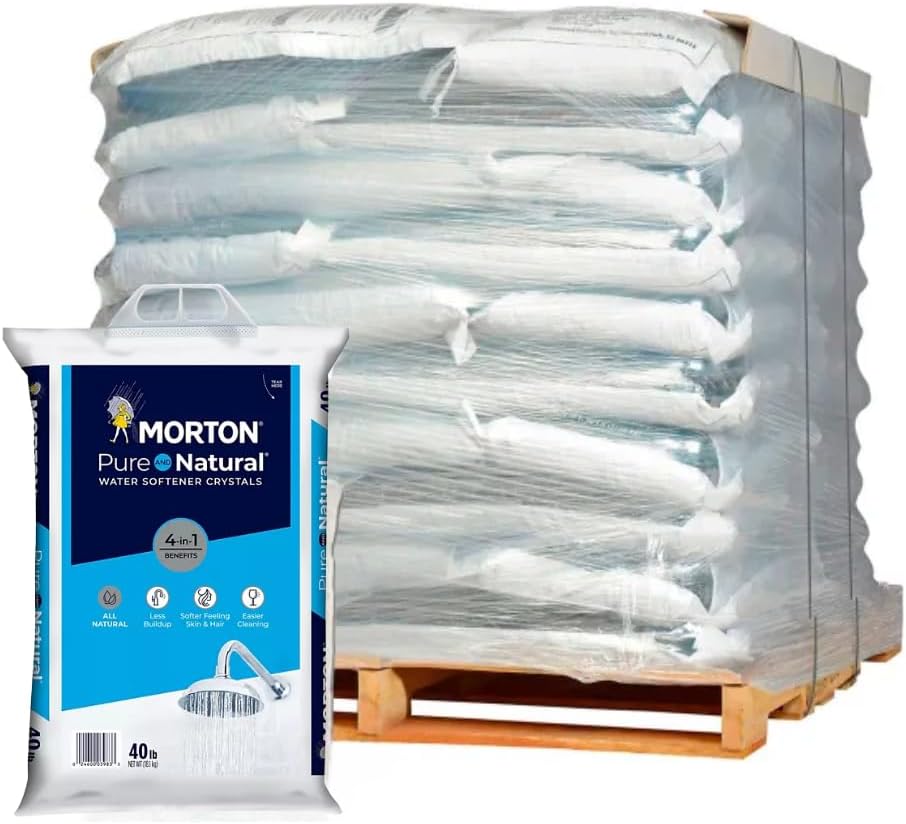 Cristales Ablandadores de Agua Morton 40 lb, Pallet 56 Bolsas