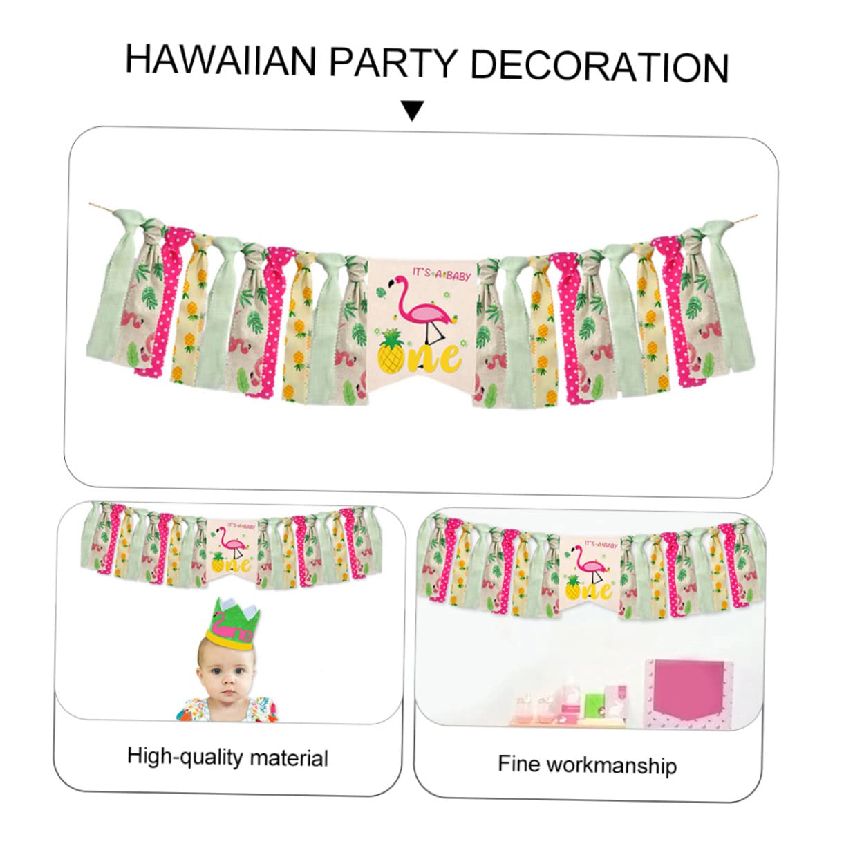Toyvian 2pezzi Striscione Decorativo Hawaiano Per Feste Tema Per Decorazioni Di Compleanni e Eventi Estivi Leggero e Facile Da Appendere Per Fotografie e Ambientazioni Festive Design