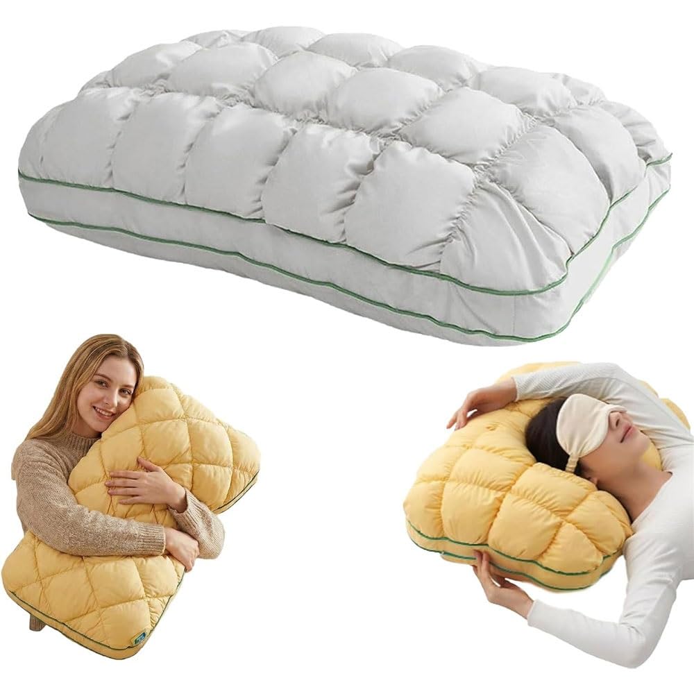 RAGOPILEN Pillow, Pineapple Pillow Multicolor 48x74cm For Back Side Sleepers(Classic Gray)